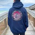 Tina The The Myth The Legend First Name Tina Women Oversized Hoodie Back Print Navy Blue