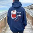 Valentine's Day Nurse You're My Type Medical Pun Blood Bank Women Oversized Hoodie Back Print Navy Blue Valentine's Day Nurse You're My Type Medical Pun Blood Bank Women Oversized Hoodie Back Print Navy Blue