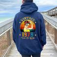 Vintage 1979 Birthday 45 Years Old Vintage 1979 Women Oversized Hoodie Back Print Navy Blue