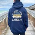 Vintage Wonder Twin Powers Activate Twins Brother Sister Women Oversized Hoodie Back Print Navy Blue