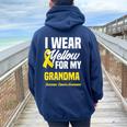 I Wear Yellow For My Grandma Sarcoma Cancer Awareness Women Oversized Hoodie Back Print Navy Blue