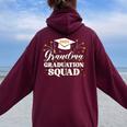 2024 Graduation Squad Grandma Congrats Grad Class Of 2024 Women Oversized Hoodie Back Print Maroon
