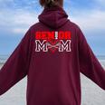 2024 Senior Lacrosse Mom Lacrosse Team Class Of 2024 Grad Women Oversized Hoodie Back Print Maroon
