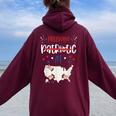 4Th Of July Pregnancy Patriotic Af Pregnant Man Women Women Oversized Hoodie Back Print Maroon