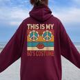 My 60S Costume 60 Styles 60'S Disco 1960S Party Outfit Women Oversized Hoodie Back Print Maroon