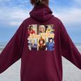 80'S 90'S Mom Vibes Mom Life Mother's Day Vintage Mama Women Oversized Hoodie Back Print Maroon