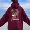 April Girl Birthday Born Month Confident Women Women Oversized Hoodie Back Print Maroon