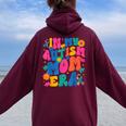 Autism Mom Autism Awareness In My Autism Mom Era Women Oversized Hoodie Back Print Maroon