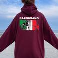 Bardigiano Italian Horse Women Oversized Hoodie Back Print Maroon