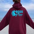 Boss Mare Equestrian Horseback Riding Girls For Women Women Oversized Hoodie Back Print Maroon