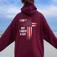 I Can't But I Know A Guy Jesus Cross Christian Believer Women Oversized Hoodie Back Print Maroon