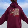 Christian White Straight Unwoke Unvaxxed Gun Owner Vintage Women Oversized Hoodie Back Print Maroon