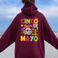 Cinco De Mayo Mexican Fiesta 5 De Mayo For Mexican Men Women Oversized Hoodie Back Print Maroon