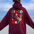 Cinco De Mayo Squad Mexican Fiesta Sombrero Men Women Oversized Hoodie Back Print Maroon