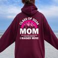 Class Of 2024 Mom Graduation Family Mama Graduate Women Women Oversized Hoodie Back Print Maroon