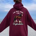 Clydesdale Owner Clydesdale Horse Toy Clydesdale Lover Women Oversized Hoodie Back Print Maroon