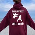 Cool Karate For Boy Girl Black Belt Karate Women Oversized Hoodie Back Print Maroon