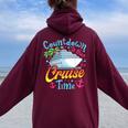 Countdown Is Over It's Cruise Time Cruise Ship Women Oversized Hoodie Back Print Maroon