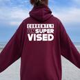Currently Unsupervised Sarcasm Sarcastic Sayings Women Oversized Hoodie Back Print Maroon