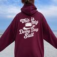 Derby Day 2024 Horse Racing This Is My Derby Day Suit Women Oversized Hoodie Back Print Maroon