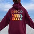 Disco Diva Themed Party 70S Retro Vintage 70'S Dancing Queen Women Oversized Hoodie Back Print Maroon