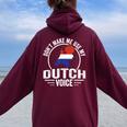 Dutch Roots Outfit Netherlands Heritage Women Women Oversized Hoodie Back Print Maroon