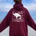 Our First Mother's Day 2024 My First Mother's Day For Moms Women Oversized Hoodie Back Print Maroon