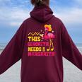 Flamingo Senorita Margarita Mexican Cinco De Mayo 2020 Women Oversized Hoodie Back Print Maroon