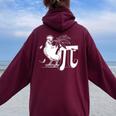 420 Weed Marijuana Cannabis Chicken Pot Pie Pi Leaf Women Oversized Hoodie Back Print Maroon