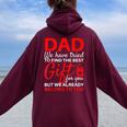 Fathers Day From Daughter Son Wife For Dad Women Oversized Hoodie Back Print Maroon
