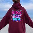 Girls Just Wanna Have Fun Nostalgia 1980S Women Oversized Hoodie Back Print Maroon Girls Just Wanna Have Fun Nostalgia 1980S Women Oversized Hoodie Back Print Maroon