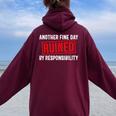 Sarcasm Sarcastic Humor Novelty Sarcasm Women Oversized Hoodie Back Print Maroon