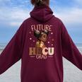 Future Hbcu Grad Black Girl Graduation Hbcu Women Oversized Hoodie Back Print Maroon