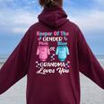 Gender Reveal Outfit Grandma To Be Party Announcement Women Oversized Hoodie Back Print Maroon