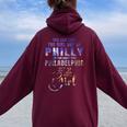 Can Take The Girl Out Of Philadelphia Proud Philly Pride Women Oversized Hoodie Back Print Maroon