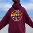 Head Start Team Homeschool Teacher Headstart Back To School Women Oversized Hoodie Back Print Maroon