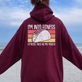 I'm Into Fitness Taco In My Mouth Youth Food Meme Women Oversized Hoodie Back Print Maroon