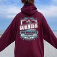 It's A Cornish Thing You Wouldn't Understand Name Vintage Women Oversized Hoodie Back Print Maroon