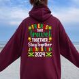 Jamaica Trip 2024 Vacation Travel Jamaica Girls Trip 2024 Women Oversized Hoodie Back Print Maroon