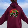 Junenth Black History Dope Proud Queen Women Oversized Hoodie Back Print Maroon