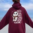 Just A Girl Who Loves Ghost Hunting Ghost Hunter Women Women Oversized Hoodie Back Print Maroon