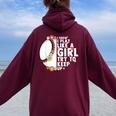 I Know I Play Like A Girl Try To Keep Up Baseball Girl Women Women Oversized Hoodie Back Print Maroon