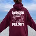 In Lab It's Called Chemistry Science Chemistry Teacher Women Oversized Hoodie Back Print Maroon