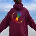 Love Djembe Drumming Or African Drums For Lgbtq Gay Drummer Women Oversized Hoodie Back Print Maroon