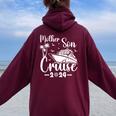 Mother Son Cruise 2024 Family Mom Son Matching Vacation Trip Women Oversized Hoodie Back Print Maroon