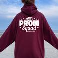 Prom Squad 2024 Proud Sister Graduate Prom Class Of 2024 Women Oversized Hoodie Back Print Maroon