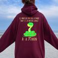 Python Pithon Pi Symbol Math Teacher Pi Day Women Oversized Hoodie Back Print Maroon