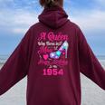 Queen Was Born In May 1954 Girl 67 Years Birthday Women Oversized Hoodie Back Print Maroon