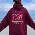 A Queen Was Born On May 4 4Th May Birthday Party Pink Women Oversized Hoodie Back Print Maroon