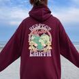 Respect Mother Earth Day Women Oversized Hoodie Back Print Maroon